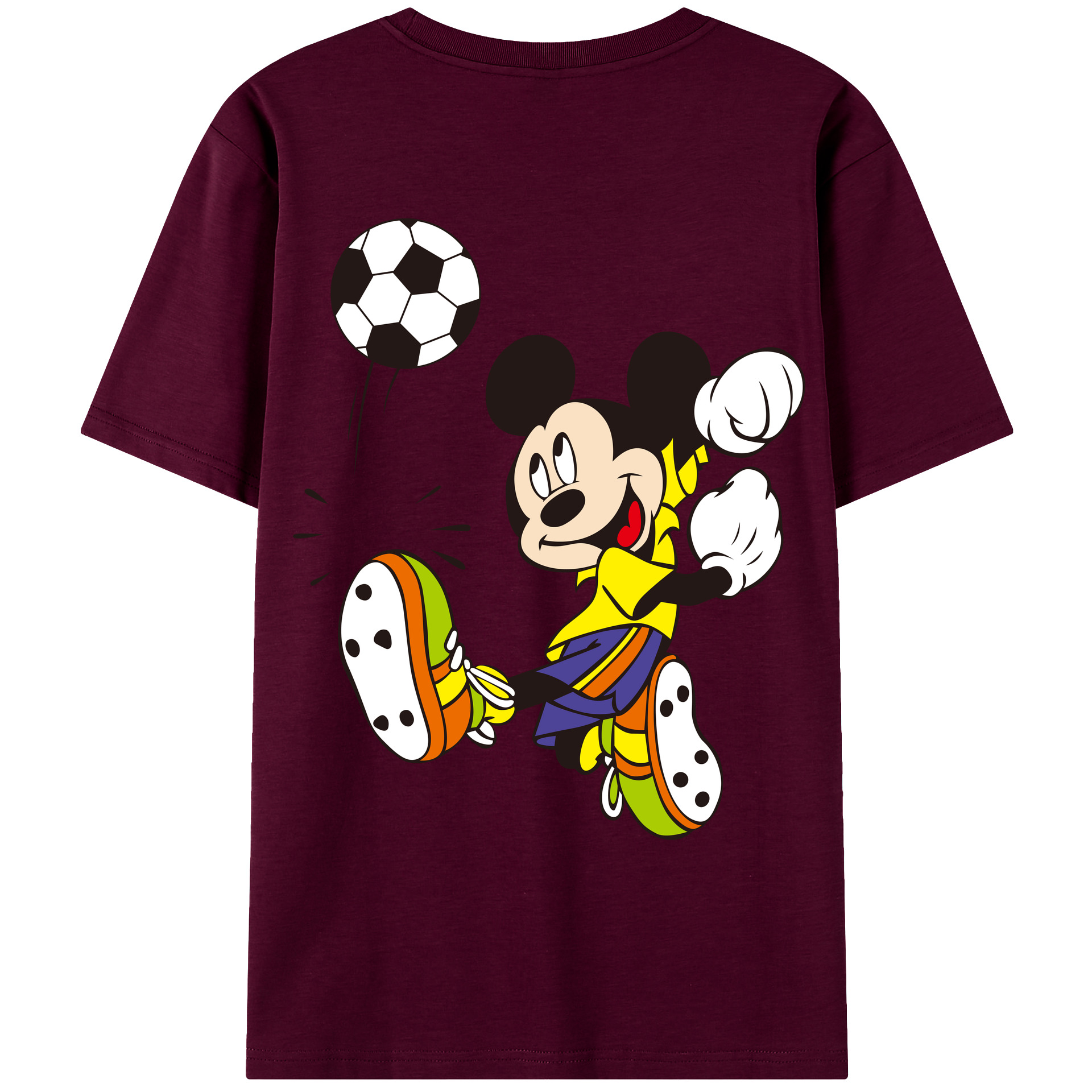 （画像用） ミッキーマウス Mickey Mouse レディース半袖Tシャツ(バックプリント)